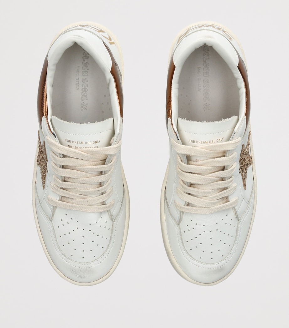 Golden Goose Leather Ball Star Sneakers Gold Comb Image 3
