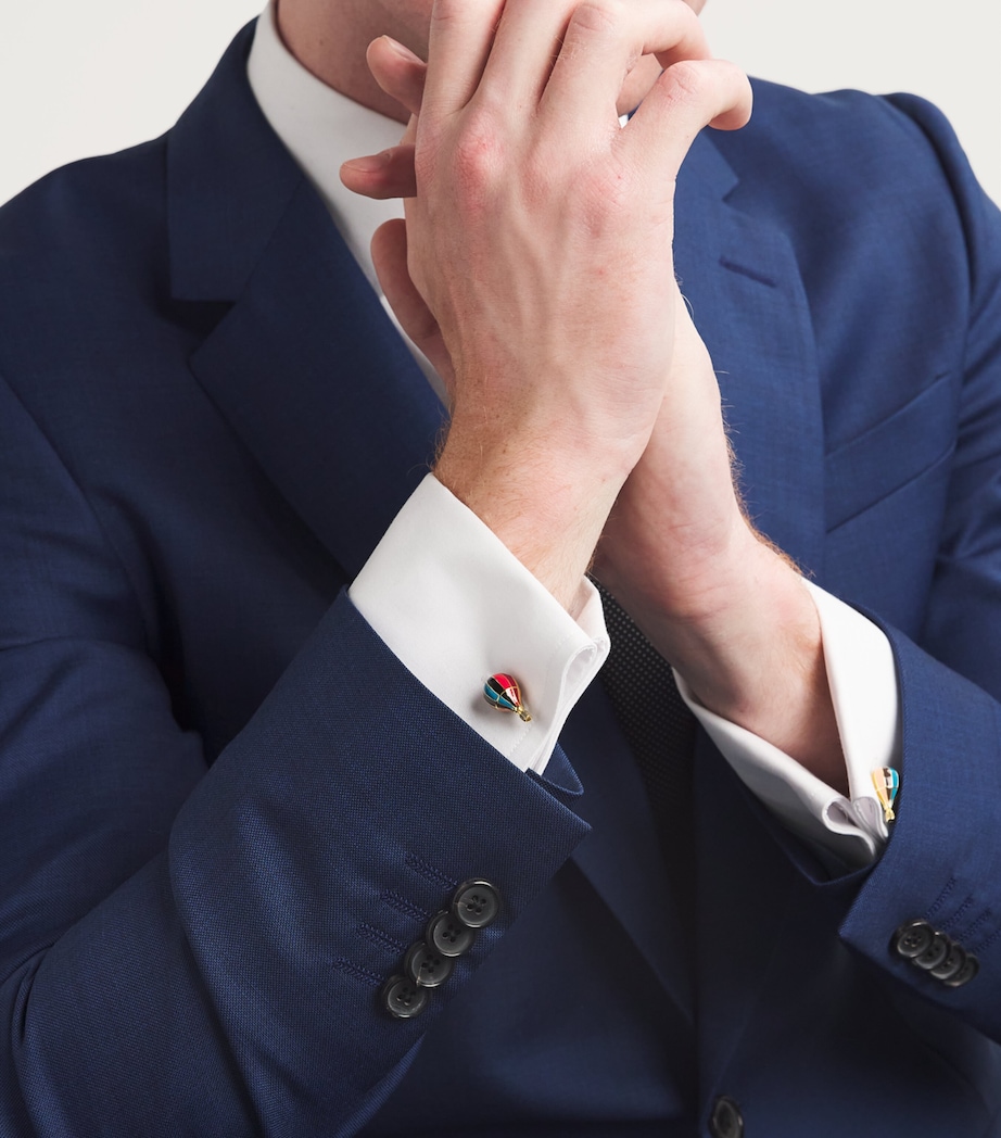 Paul Smith Signature Stripe Hot Air Balloon Cufflinks Coloured Image 5