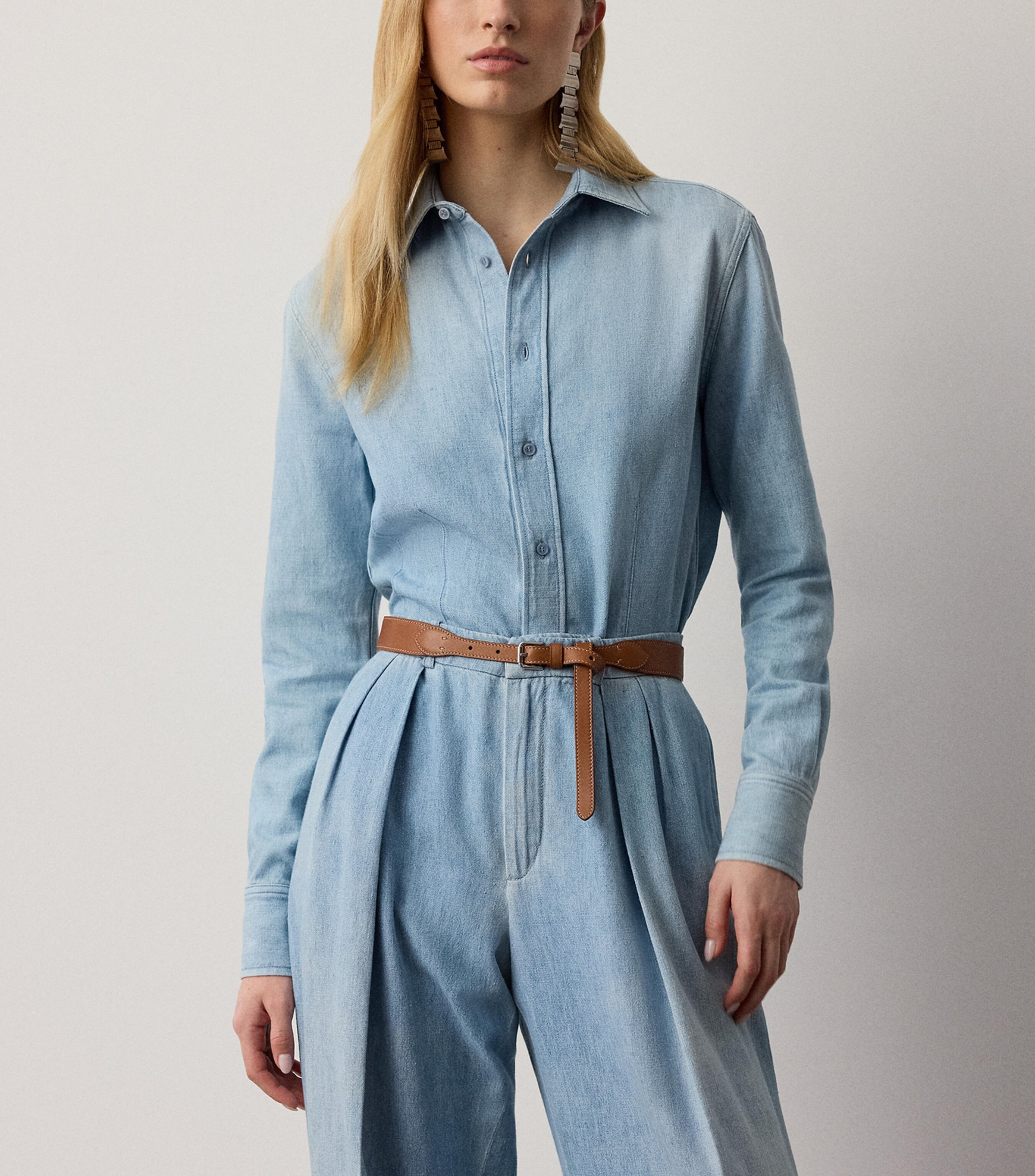 Ralph Lauren Collection Womens Callie Denim Shirt Cirrus Indigo Image 3