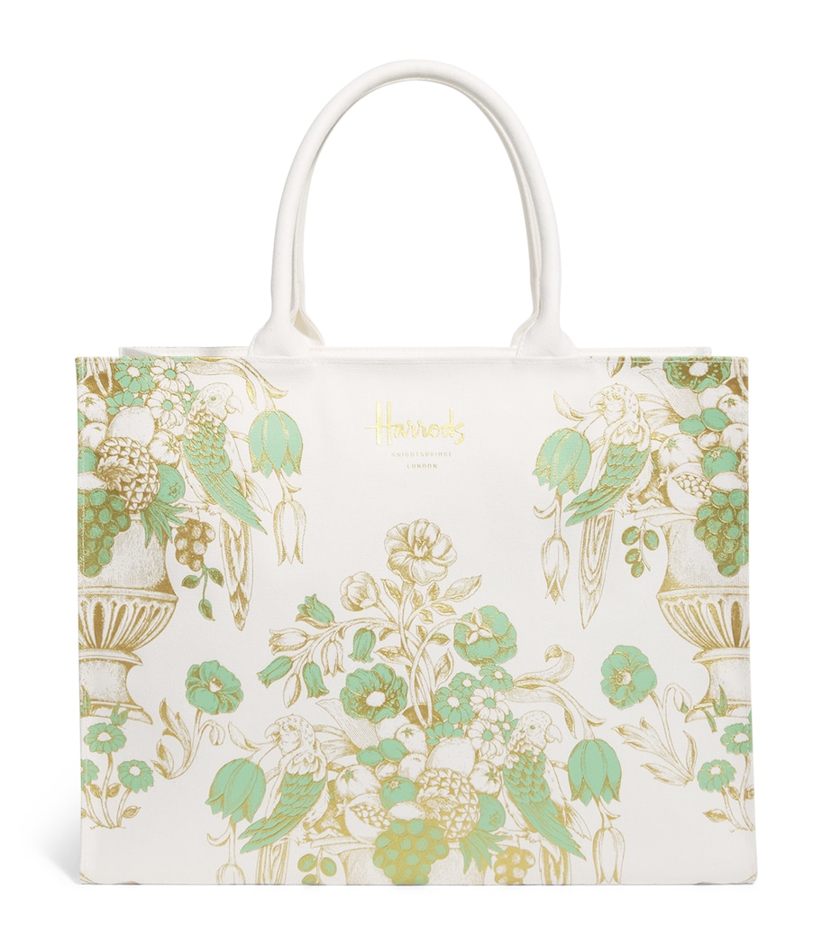 Harrods Floral Ivy Shopper Bag Ivory Image 1