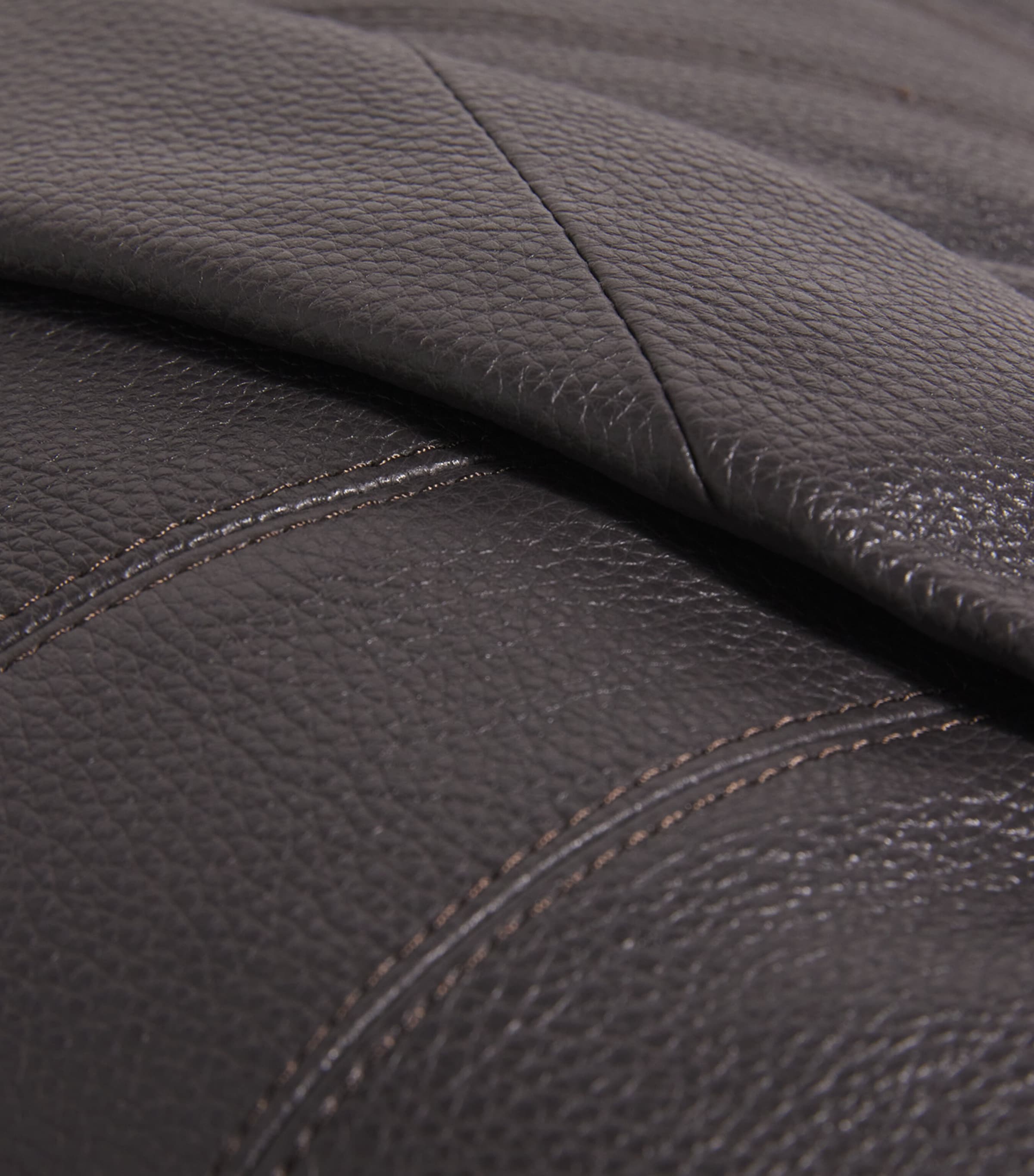 Medium Grained Leather Croissant Shoulder Bag BR490 DARK CHOCOLATE Image 6