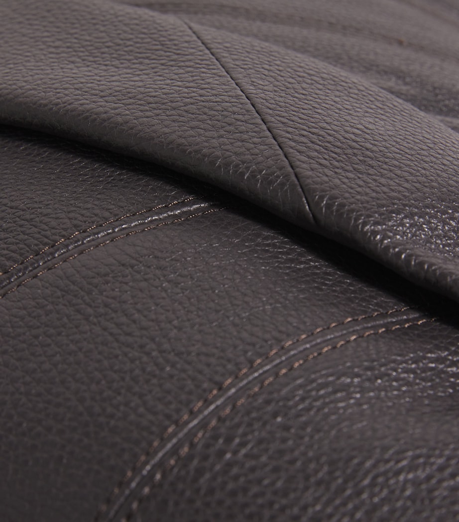 Medium Grained Leather Croissant Shoulder Bag BR490 DARK CHOCOLATE Image 6