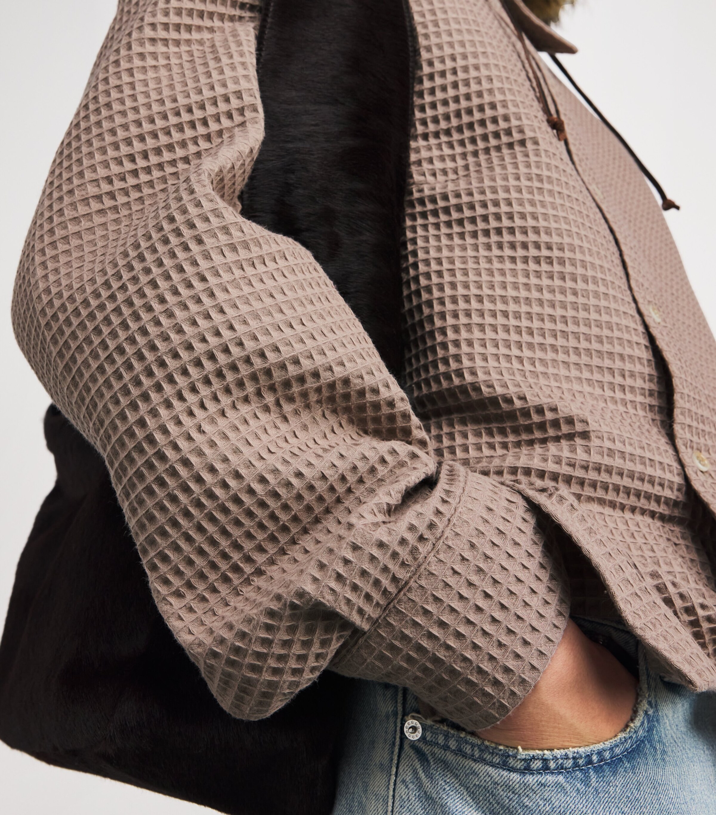 Séfr Mens Cotton Waffle Oseary Shirt Spiaggia Image 6