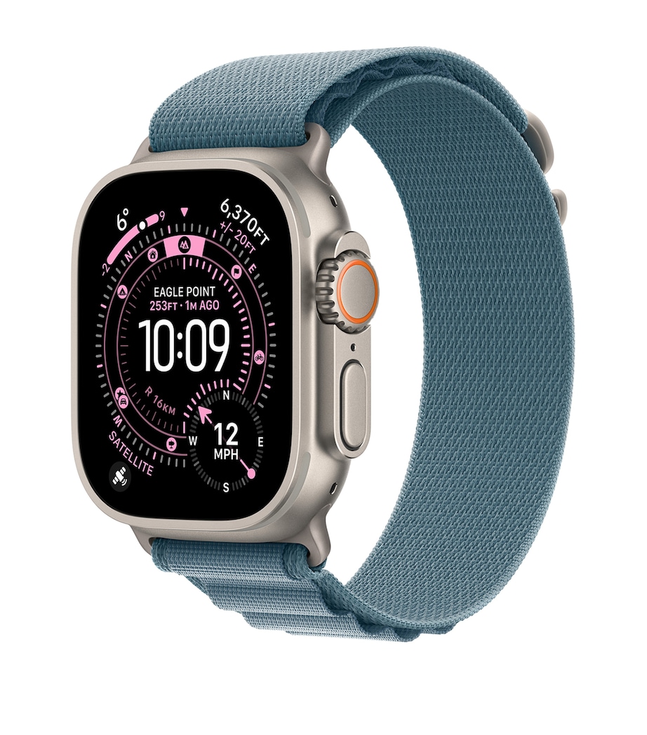 Apple Watch Ultra 3 - Natural with Light Blue Alpine Loop, 49mm, Small NATURAL Image 2