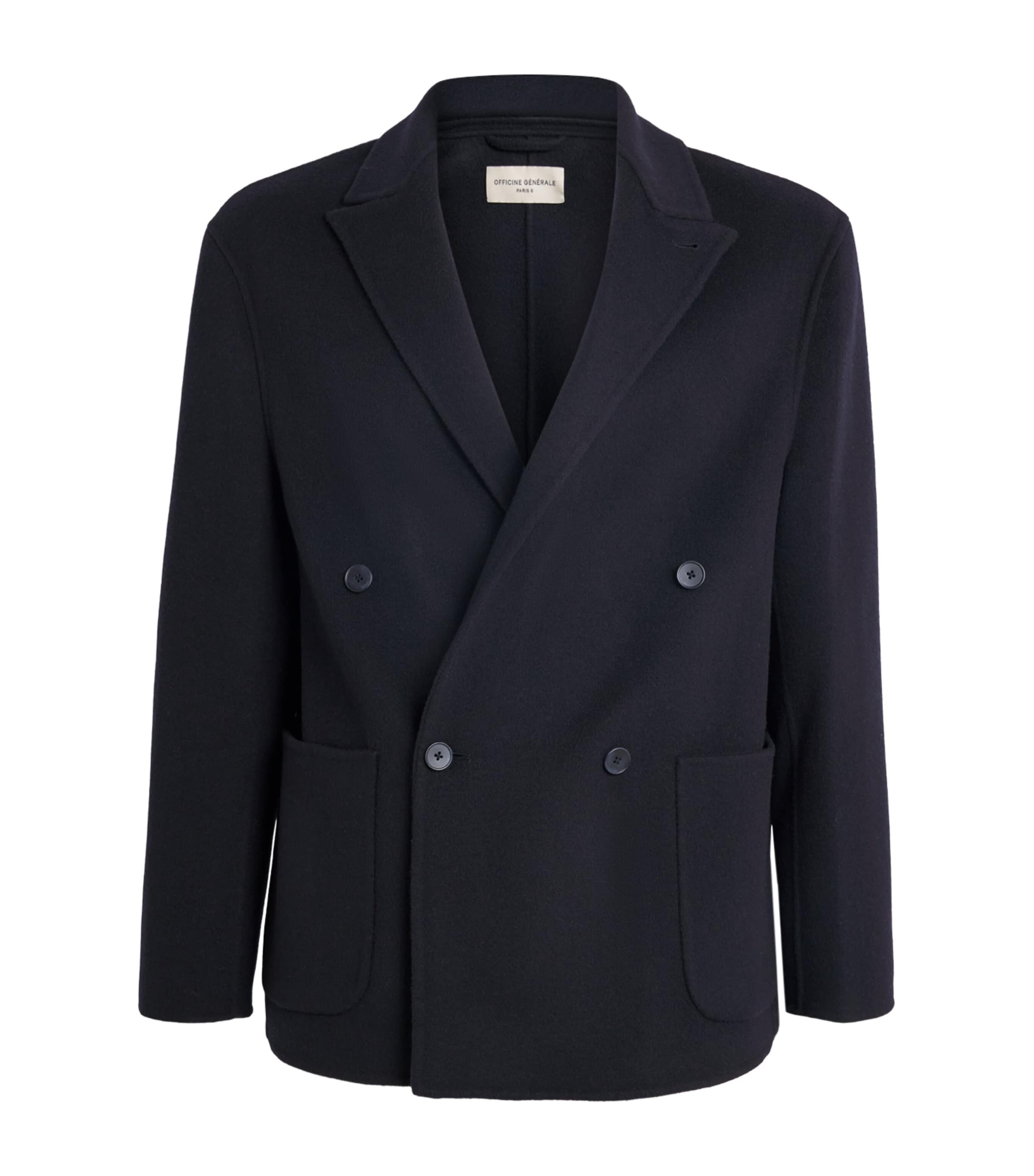 Wool Double-Breasted Maxwell Coat DARK NAVY Image 1