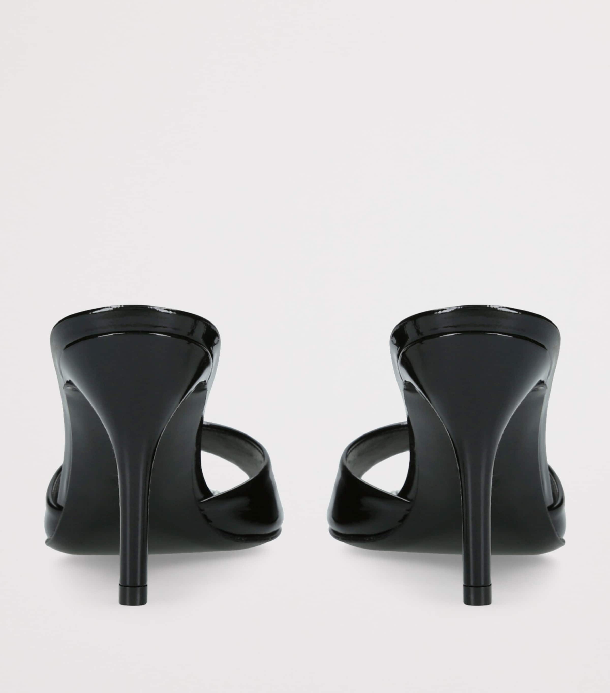 Gina Leather Marmont Heeled Mules 85 Black Image 2