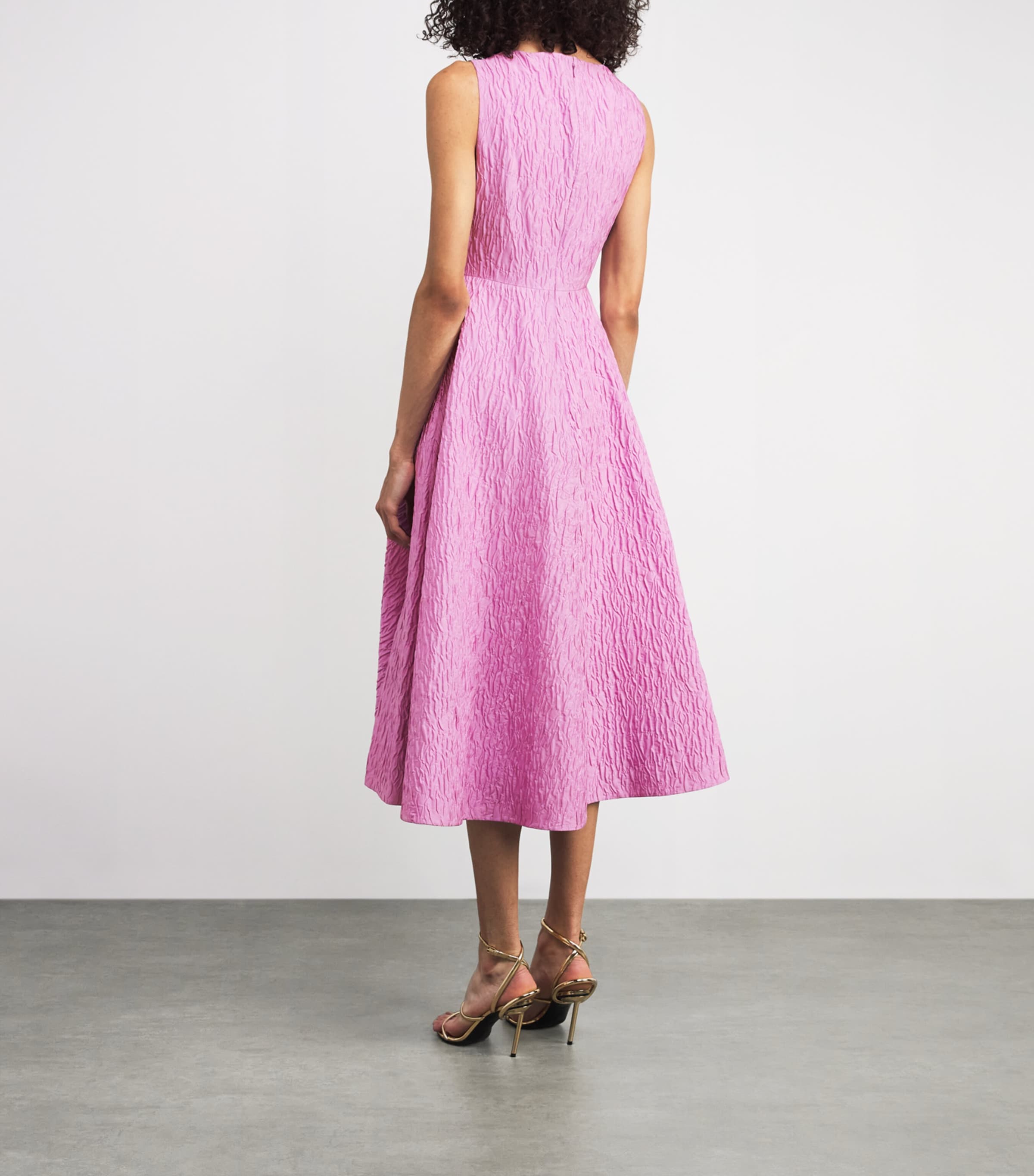 Cloqué Tera Midi Dress BLUSH Image 3