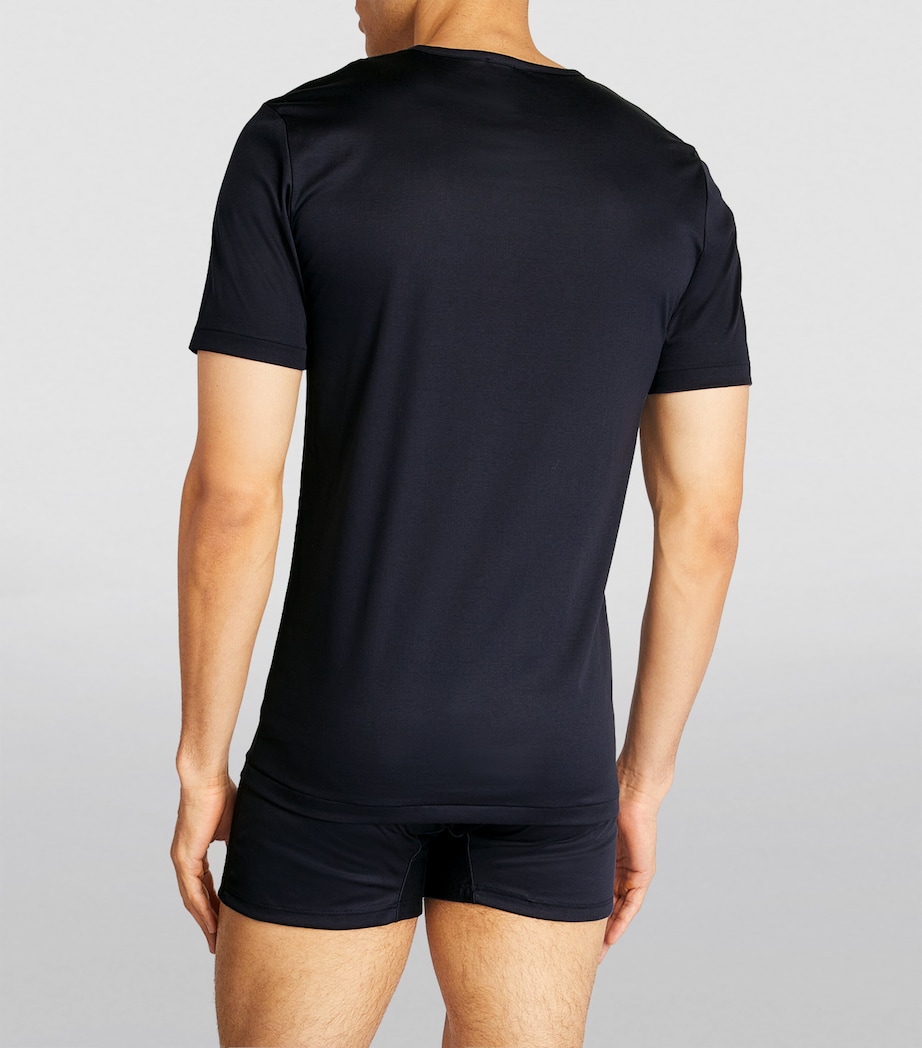 286 Sea Island Cotton T-Shirt 447/NAVY Image 3