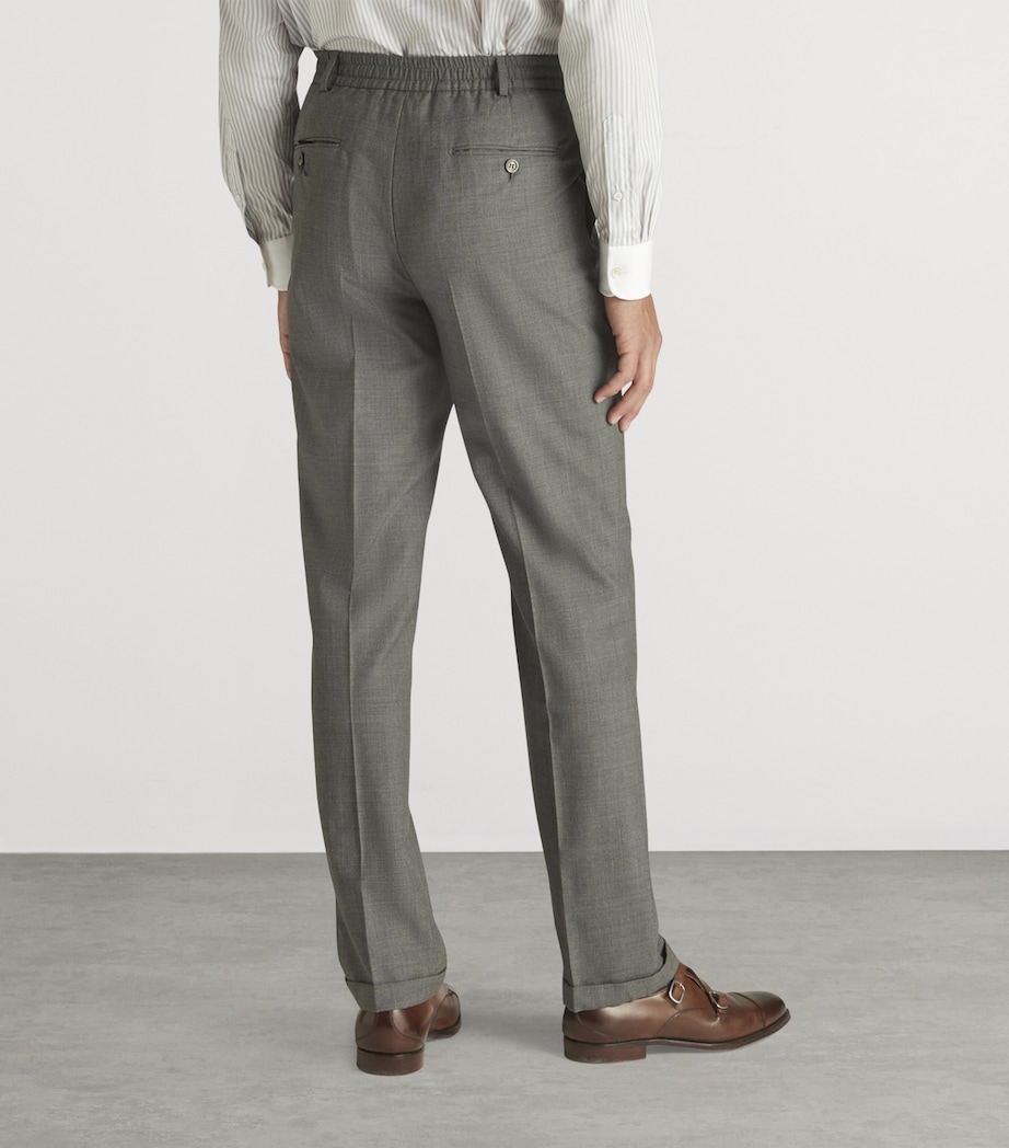 Wool-Cashmere Tailored Travel Trousers 037MID GREY Image 4
