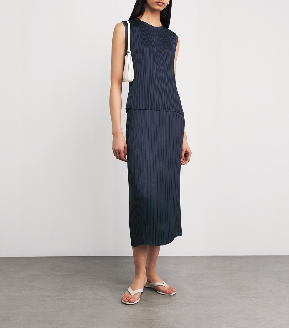 Satin Pleated Top 403CBL Image 2