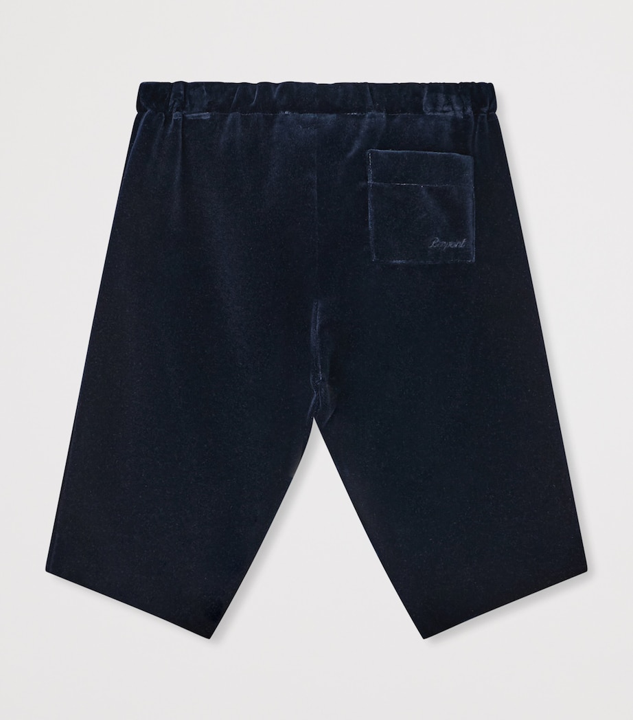 Bonpoint Cotton-Velvet Trousers (6-18 Months) Marine Image 2