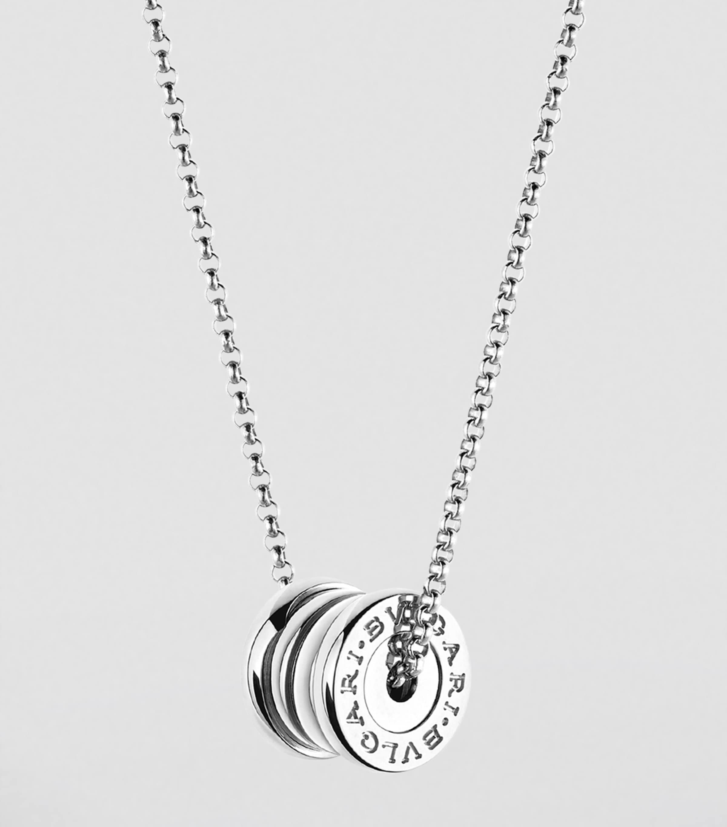 Mini White Gold B.zero1 Pendant Necklace WHITE GOLD Image 2