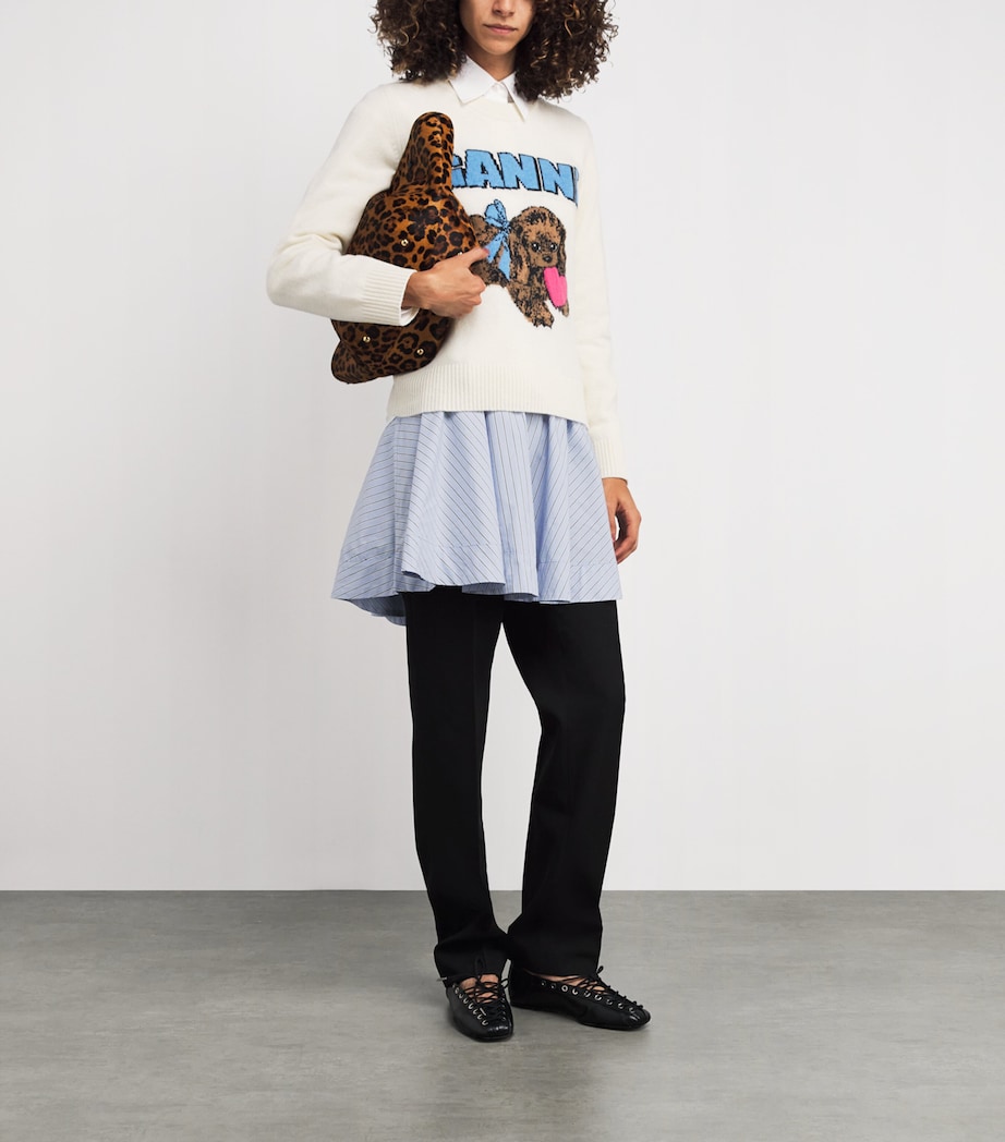 Organic Cotton Stripe Mini Skirt 01M LAVENDER LUSTRE Image 2