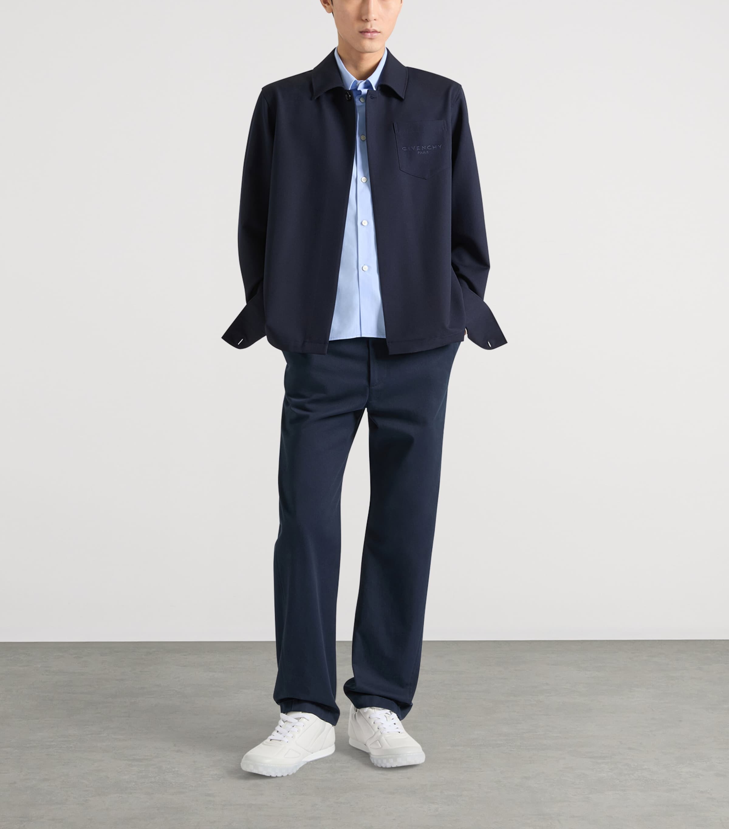 Givenchy Mens Wool Trompe-l'Oeil Shirt Image 2