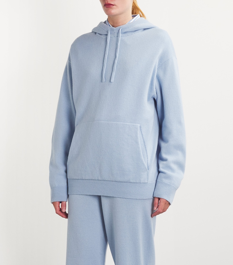 Harrods Womens Cashmere Hoodie Mirage Image 3
