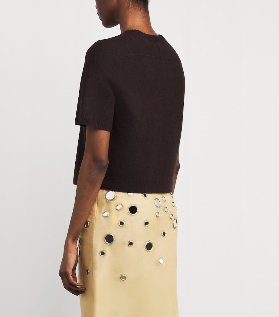 Felted Merino Wool T-Shirt CHOCOLATE M LANGE Image 4