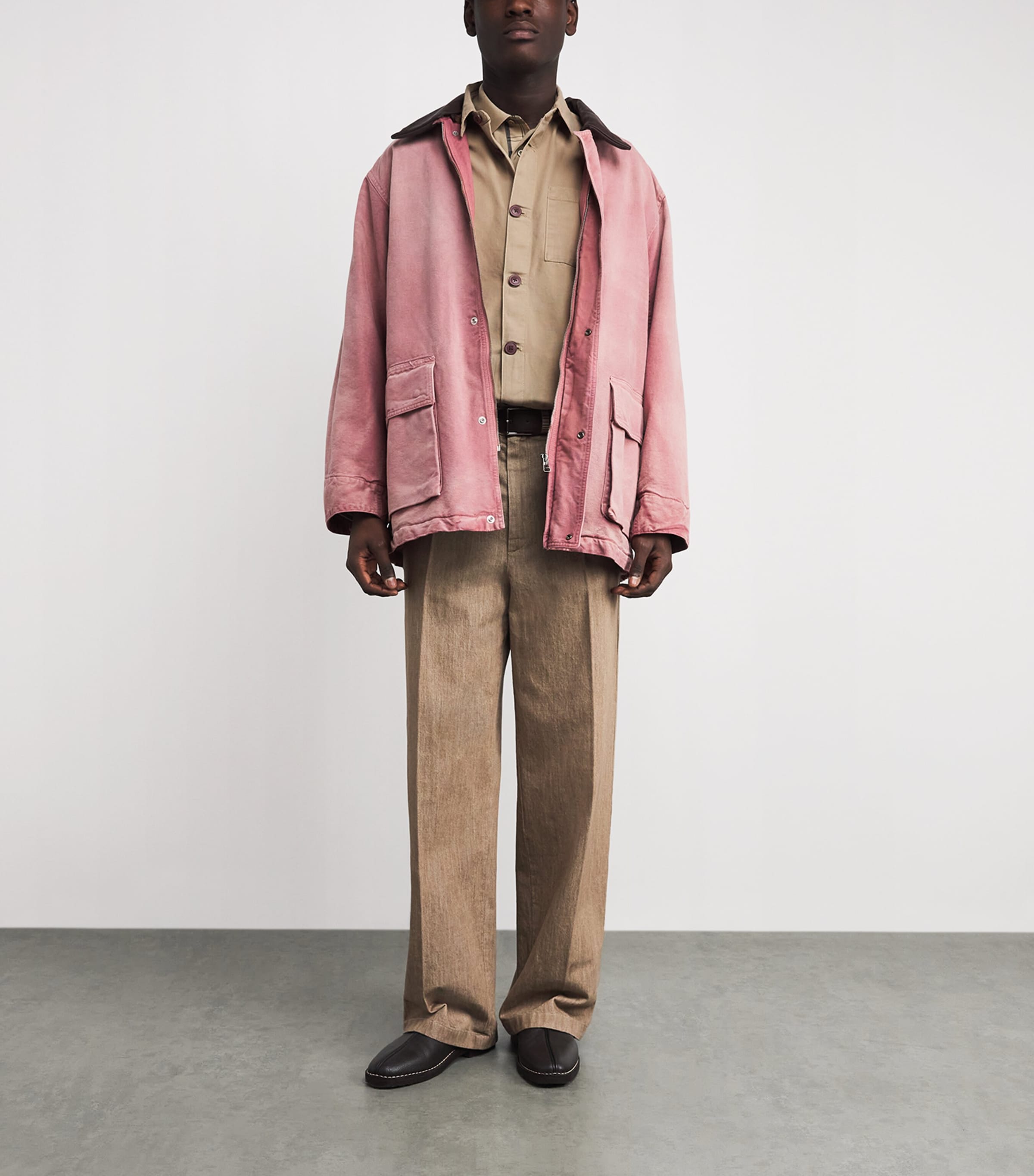 Cotton Washed Overshirt WASHED STONEST17 Image 2