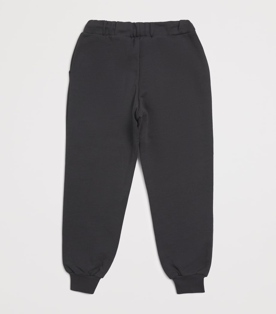 Organic Cotton Panda-Patch Sweatpants (3-11 Years) BLACK Image 2