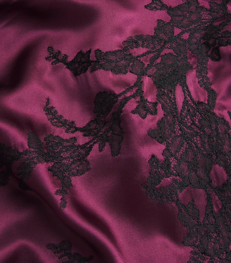 Silk Tokoni Short Kimono PLUM/BLACK Image 5