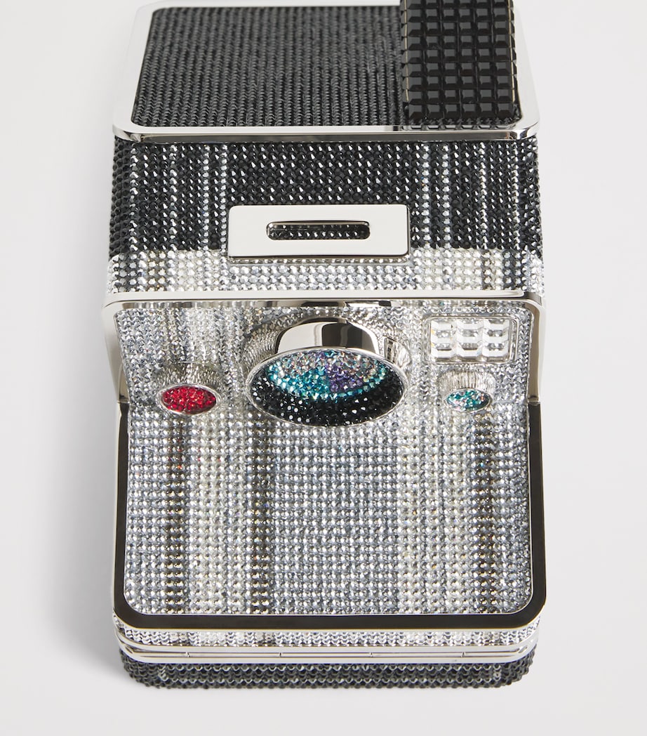 Crystal-Embellished Image Clutch Bag SJTMT SILVER JET MLT Image 4