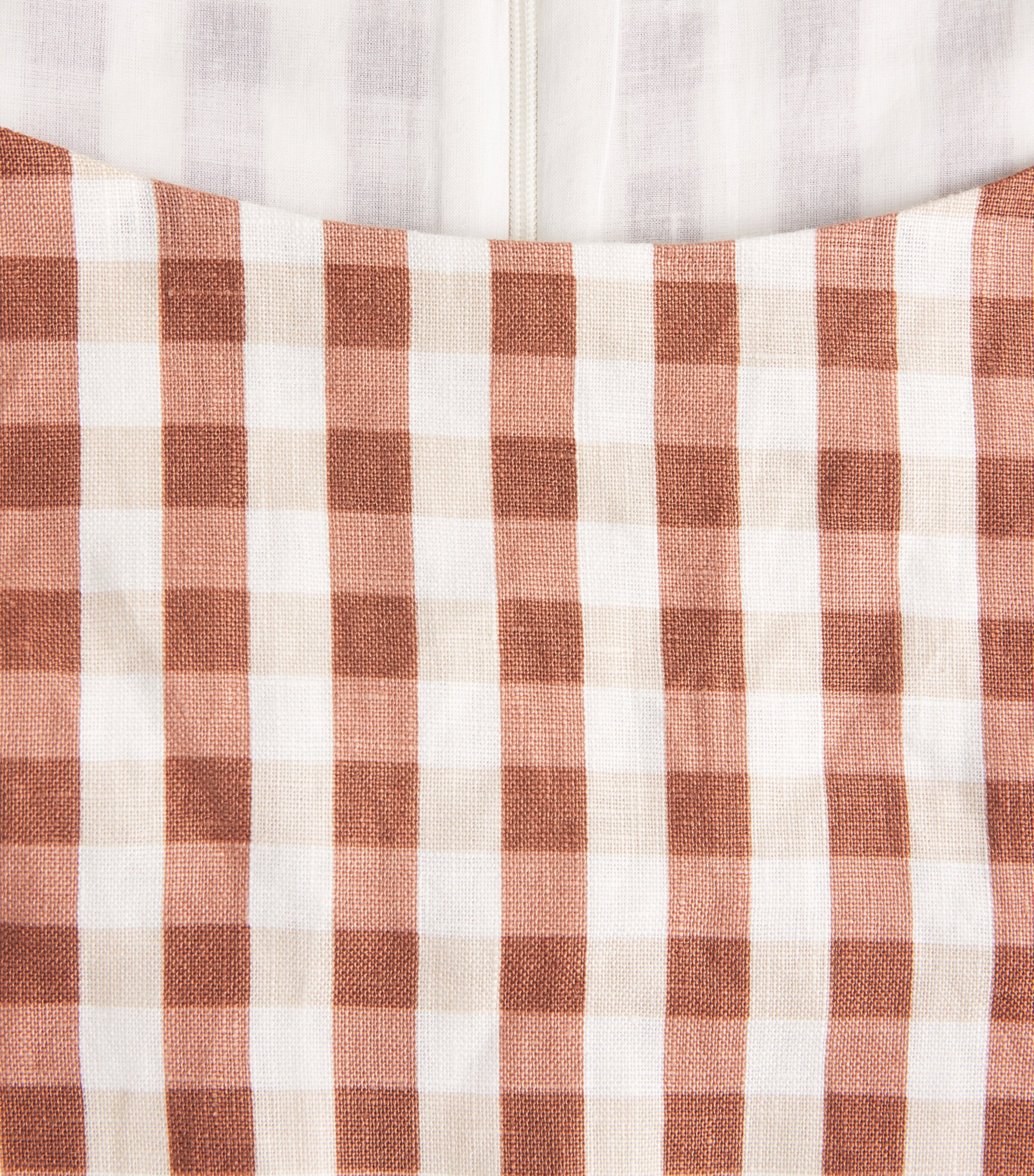Faithfull the Brand Womens Linen Gingham Ana Top Gingham Cedar Image 5