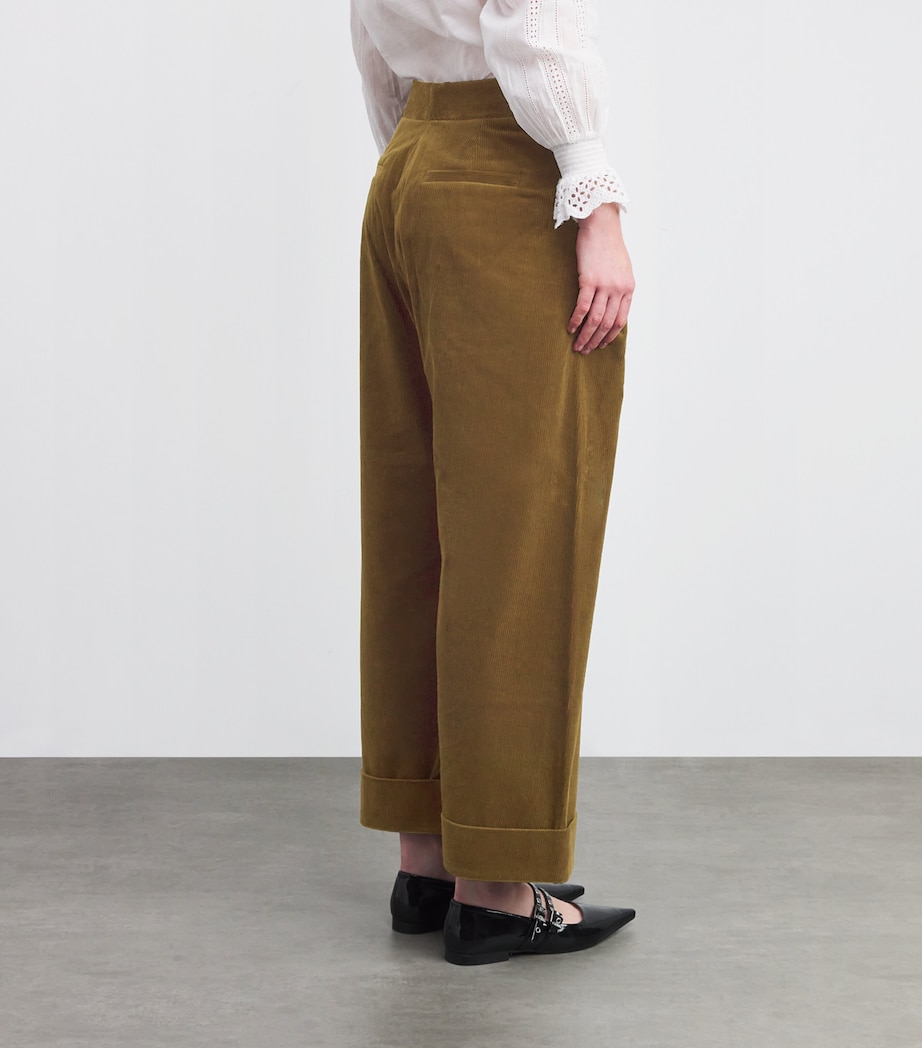 Corduroy Clever Trousers BRONZE GREEN Image 4