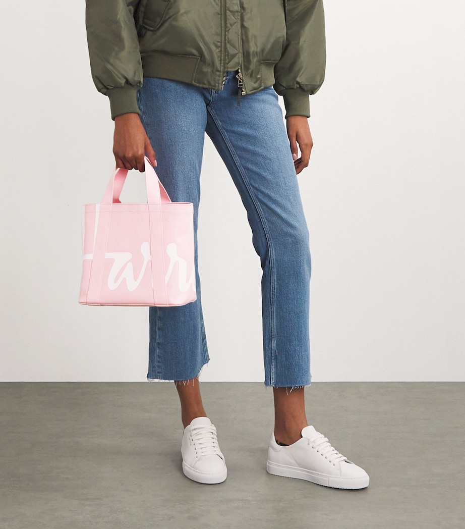 Mini Cotton Logo Tote Bag LIGHT PINK Image 5