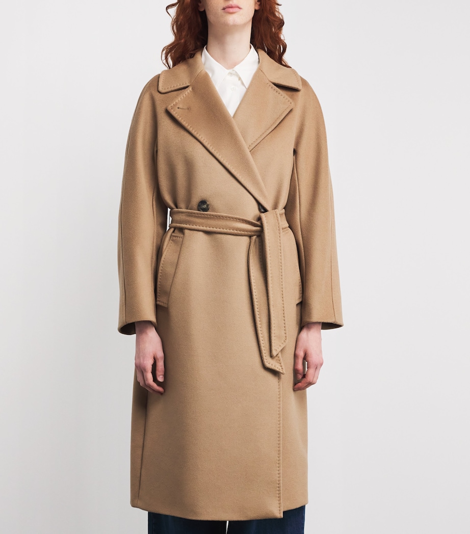 Virgin Wool Double-Breasted Coat CAMEL Image 3