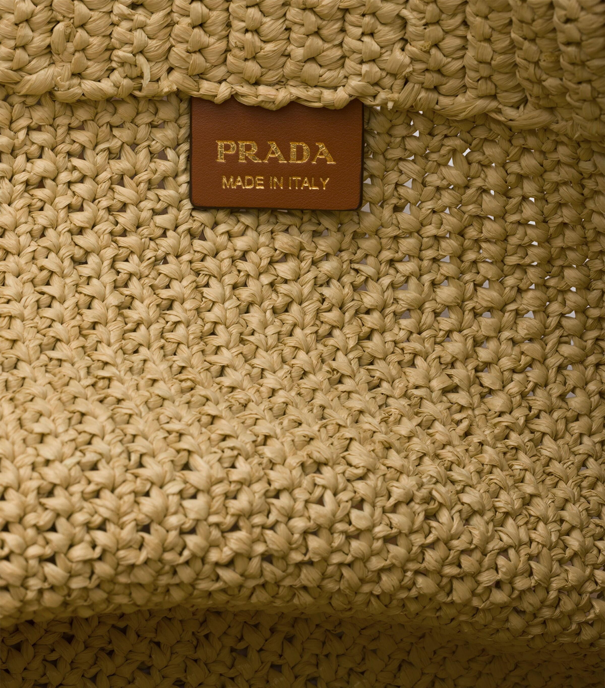 Prada Large Crochet Tote Bag Neutral Image 6