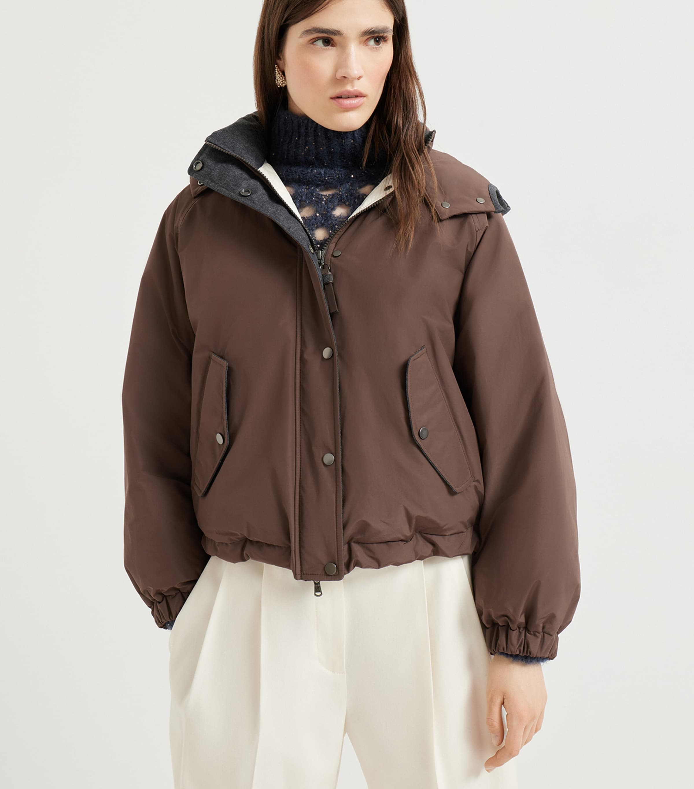 Techno Cotton Puffer Jacket C4228 Image 3