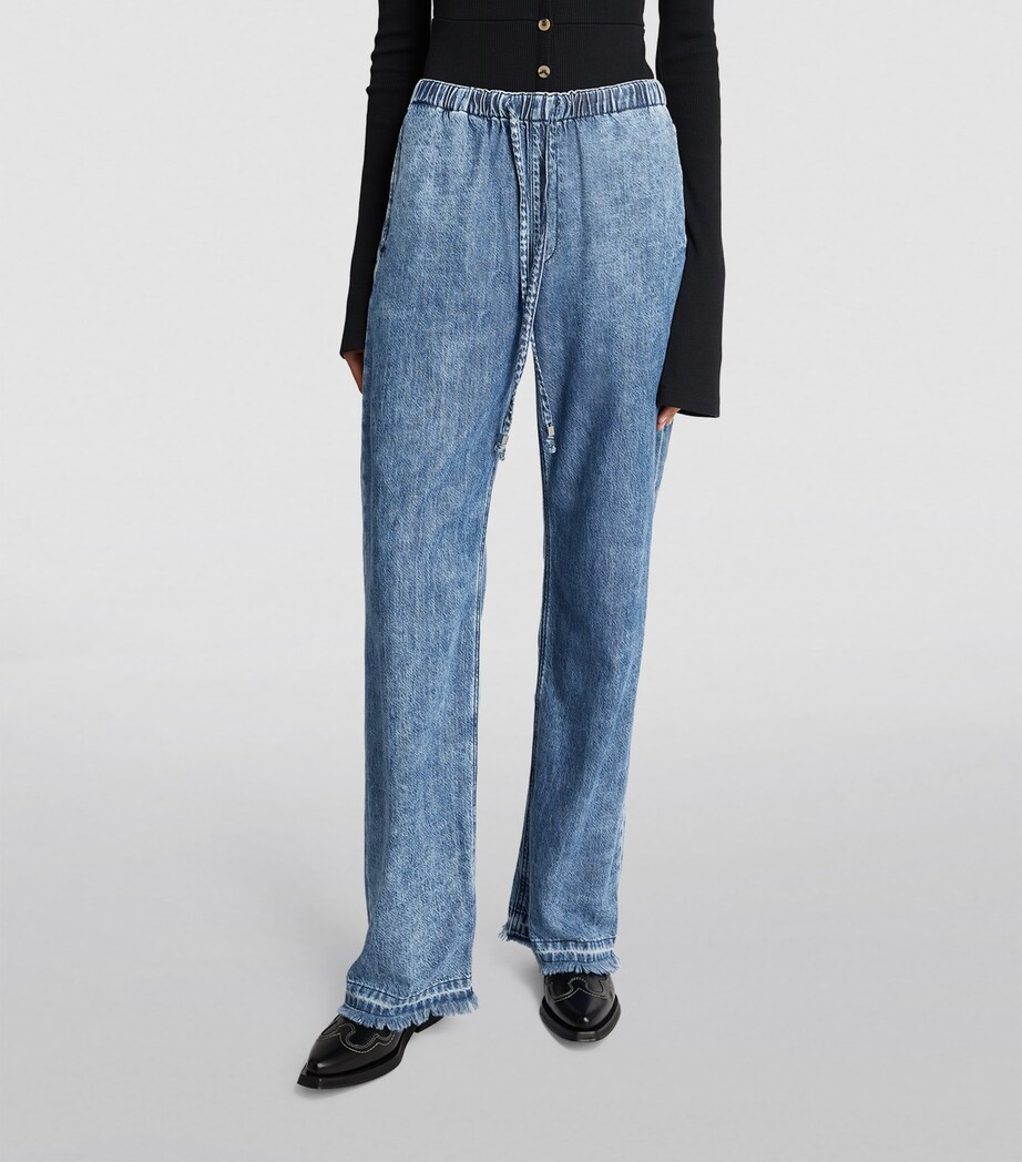 Rag & Bone Womens Printed Terry Miramar Wide-Leg Trousers Noosa Image 3