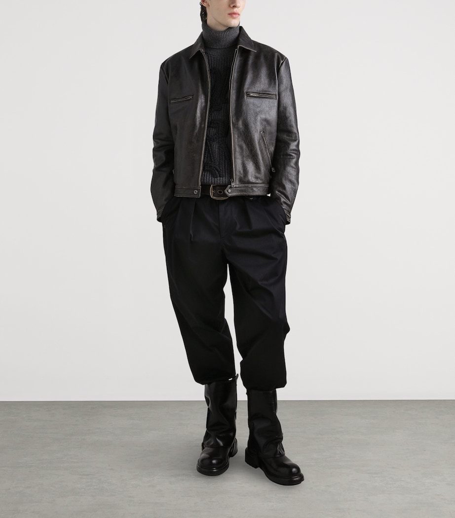 Virgin Wool Embroidered Rollneck Sweater N0542 IRON GREY Image 4