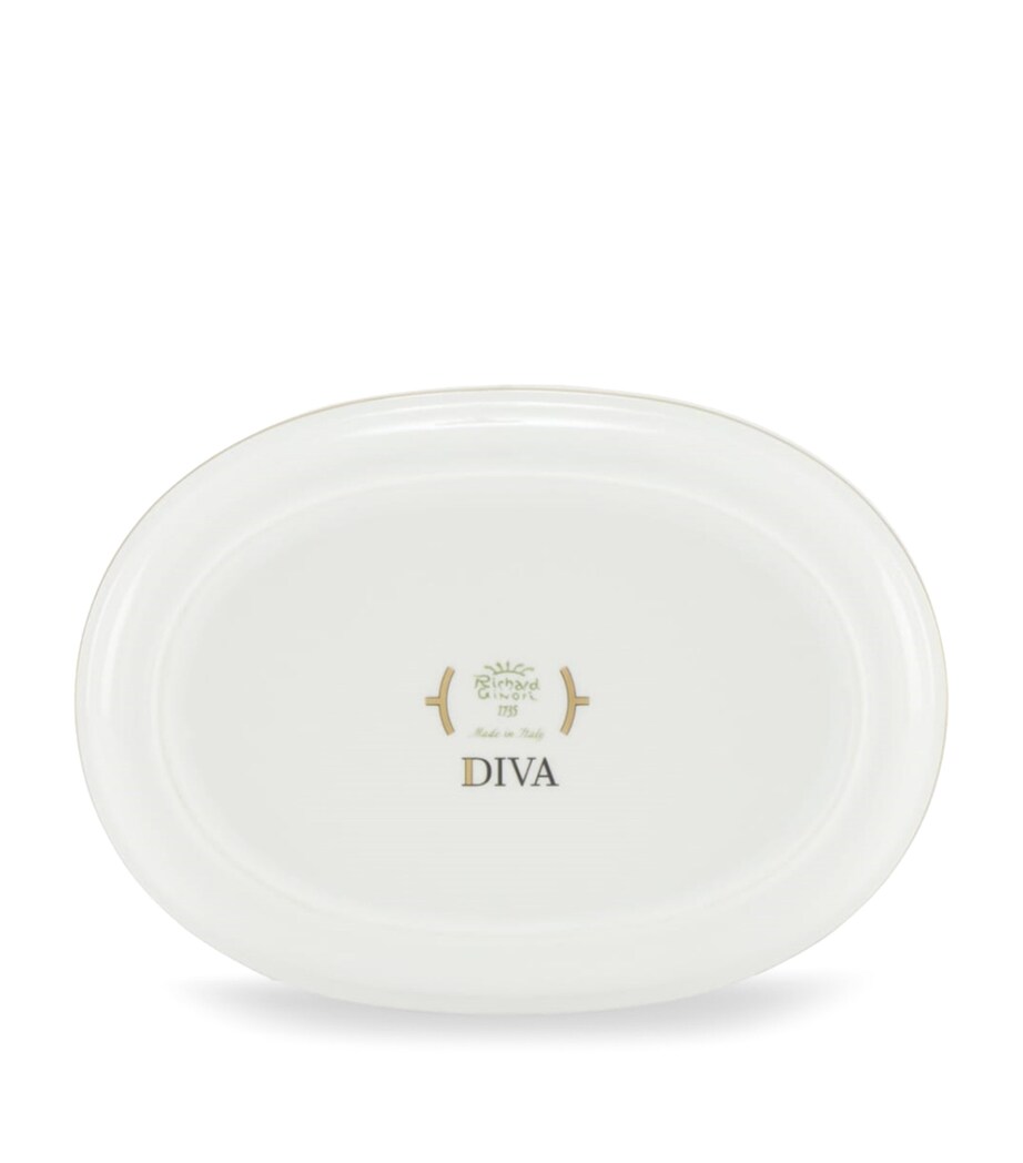 GINORI 1735 Porcelain Colonna Diva Verde Pickle Dish (21.5cm) Image 3