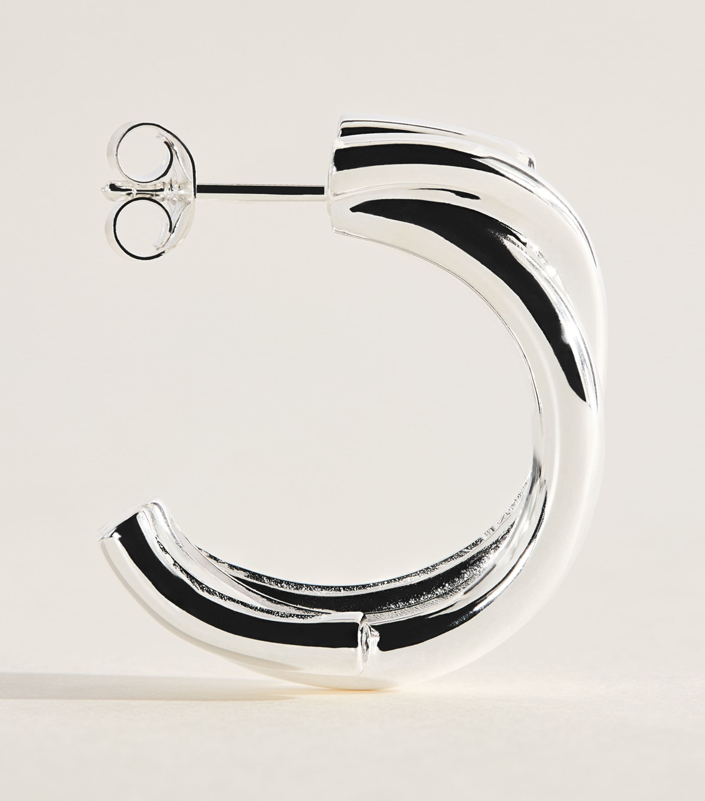 Completedworks Silver-Plated Irregular Hoop Earrings Silver Plated Image 3