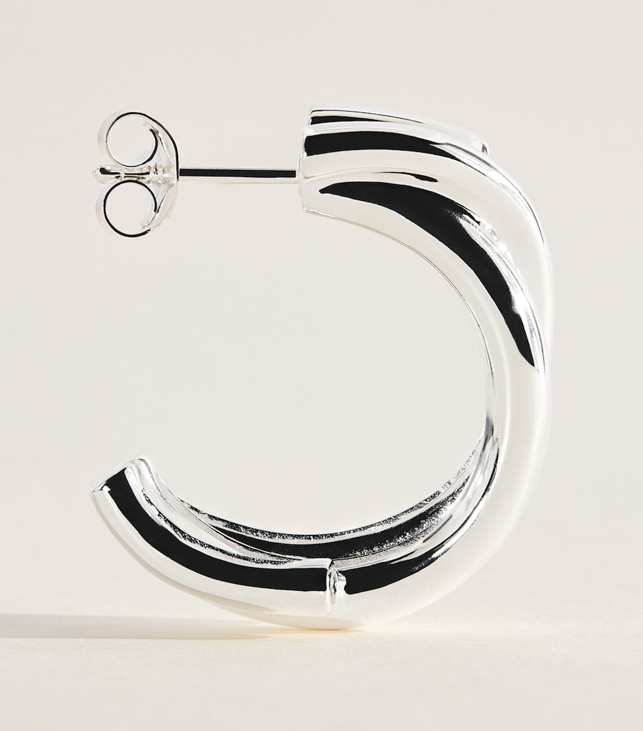 Completedworks Silver-Plated Irregular Hoop Earrings Silver Plated Image 3