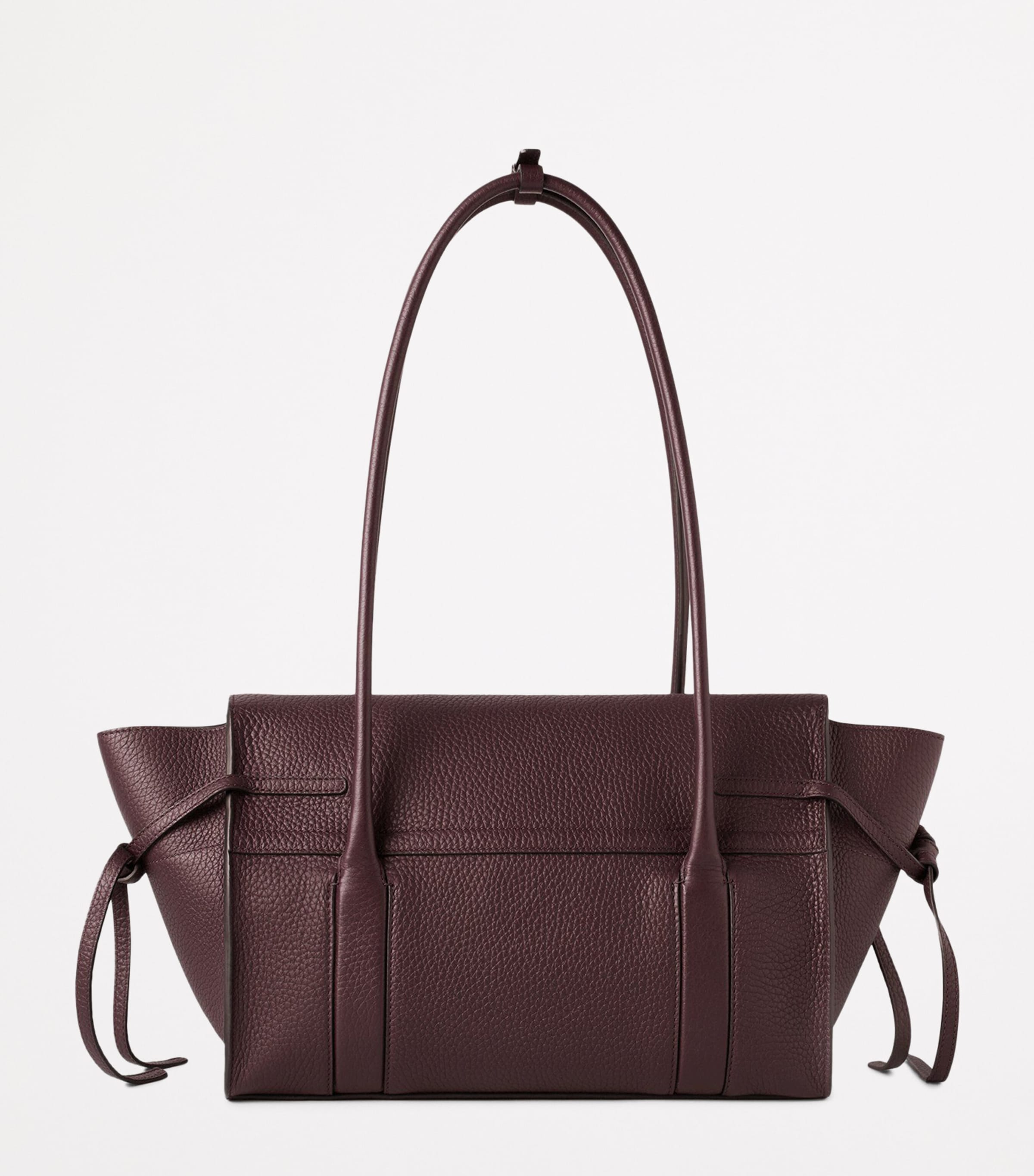 Small Leather Soft Bayswater Shoulder Bag BLACK CHERRY Image 3