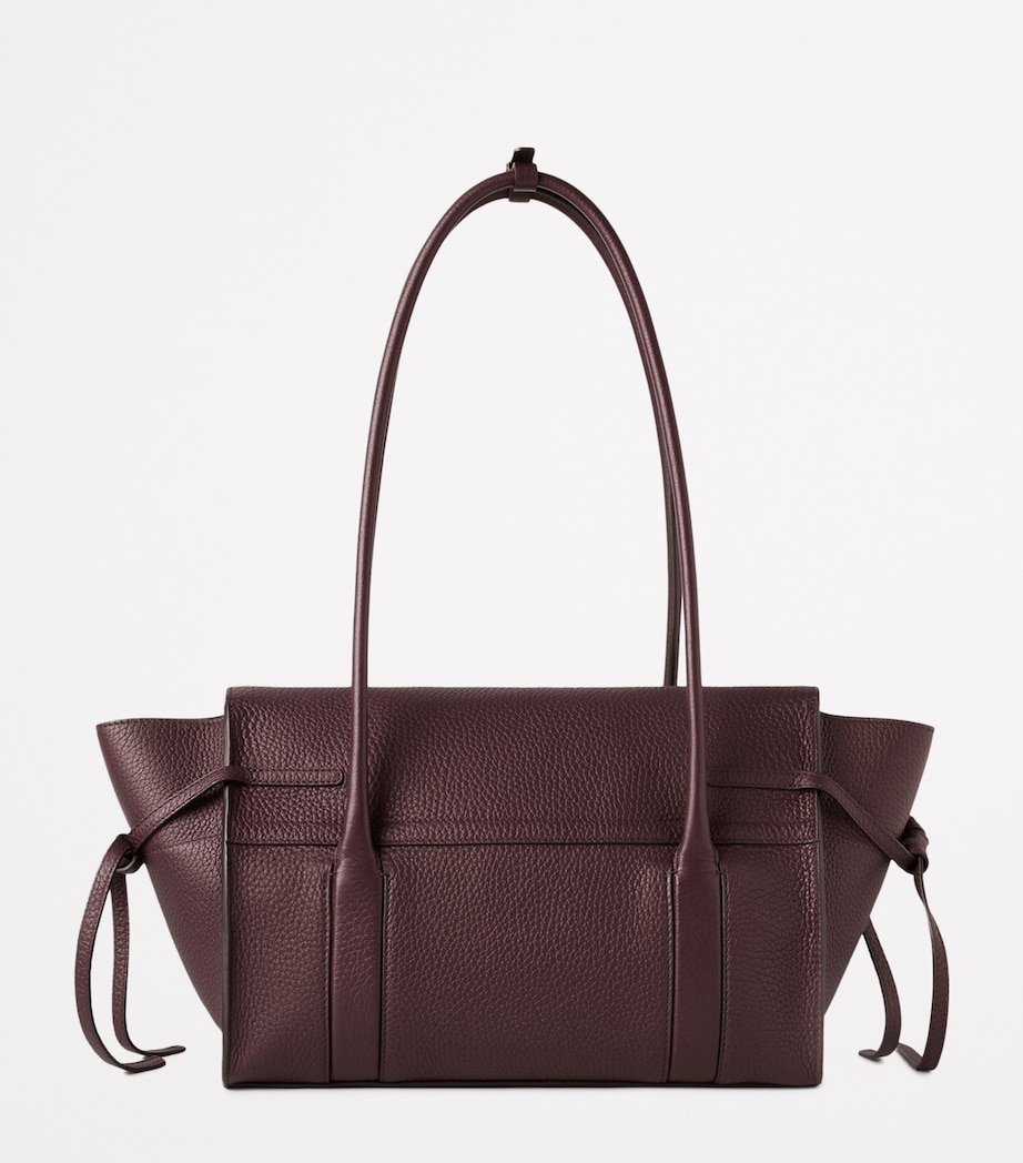 Small Leather Soft Bayswater Shoulder Bag BLACK CHERRY Image 3