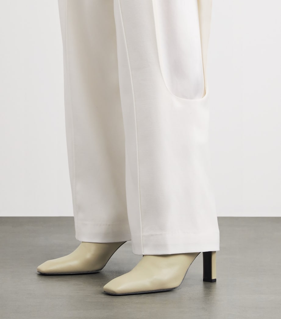 Toteme Nappa Ankle Boots 85 Cream Image 4