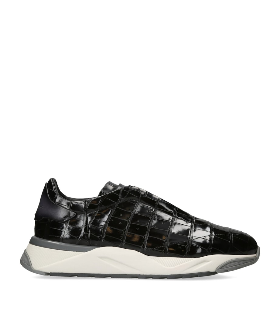 Crocodile Leather Innova Sneakers BLACK Image 1