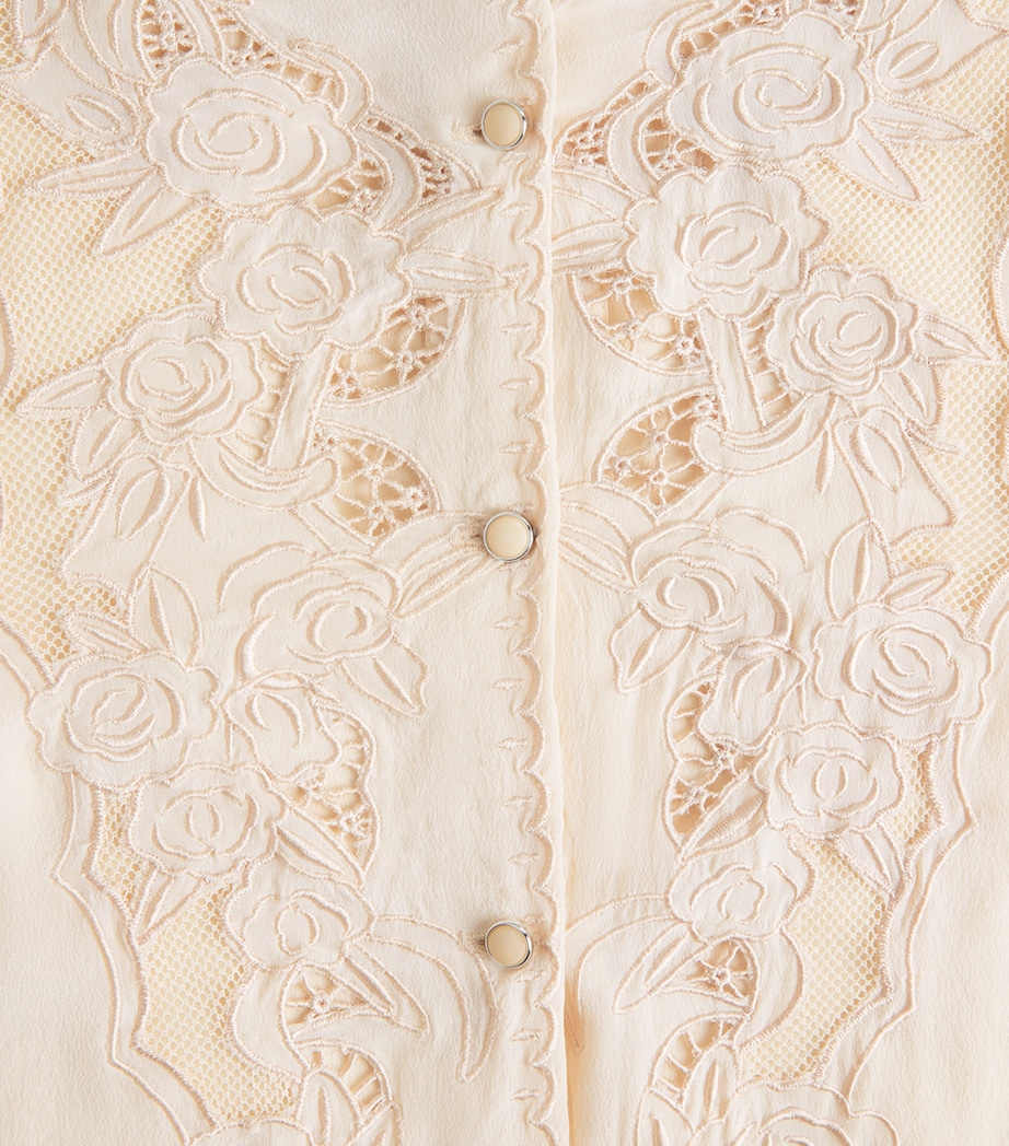 Silk Embroidered Blouse ROSALIE EMB SHELL Image 5