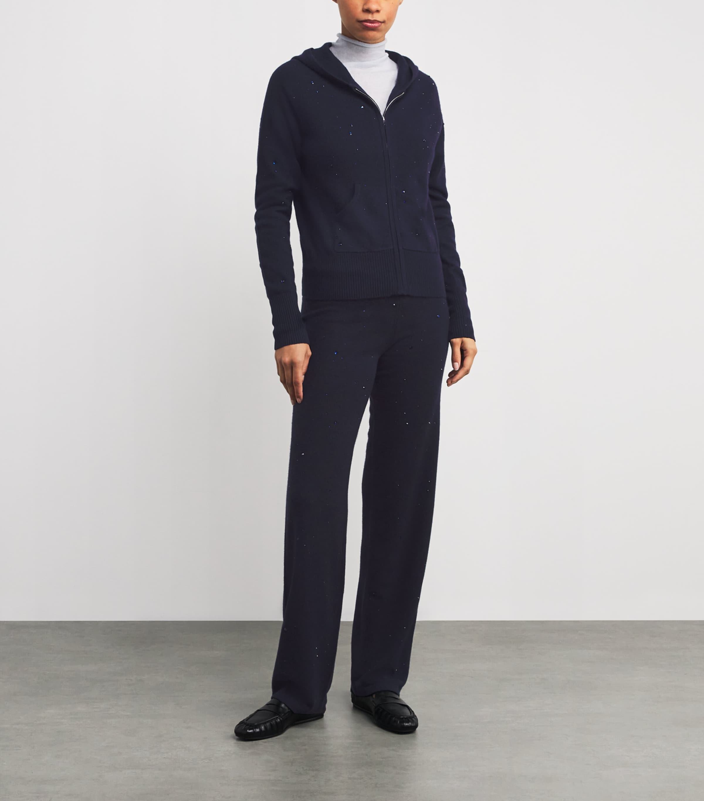 Cashmere Crystal-Embellished Sweatpants MIDNIGHT/DARK I Image 2