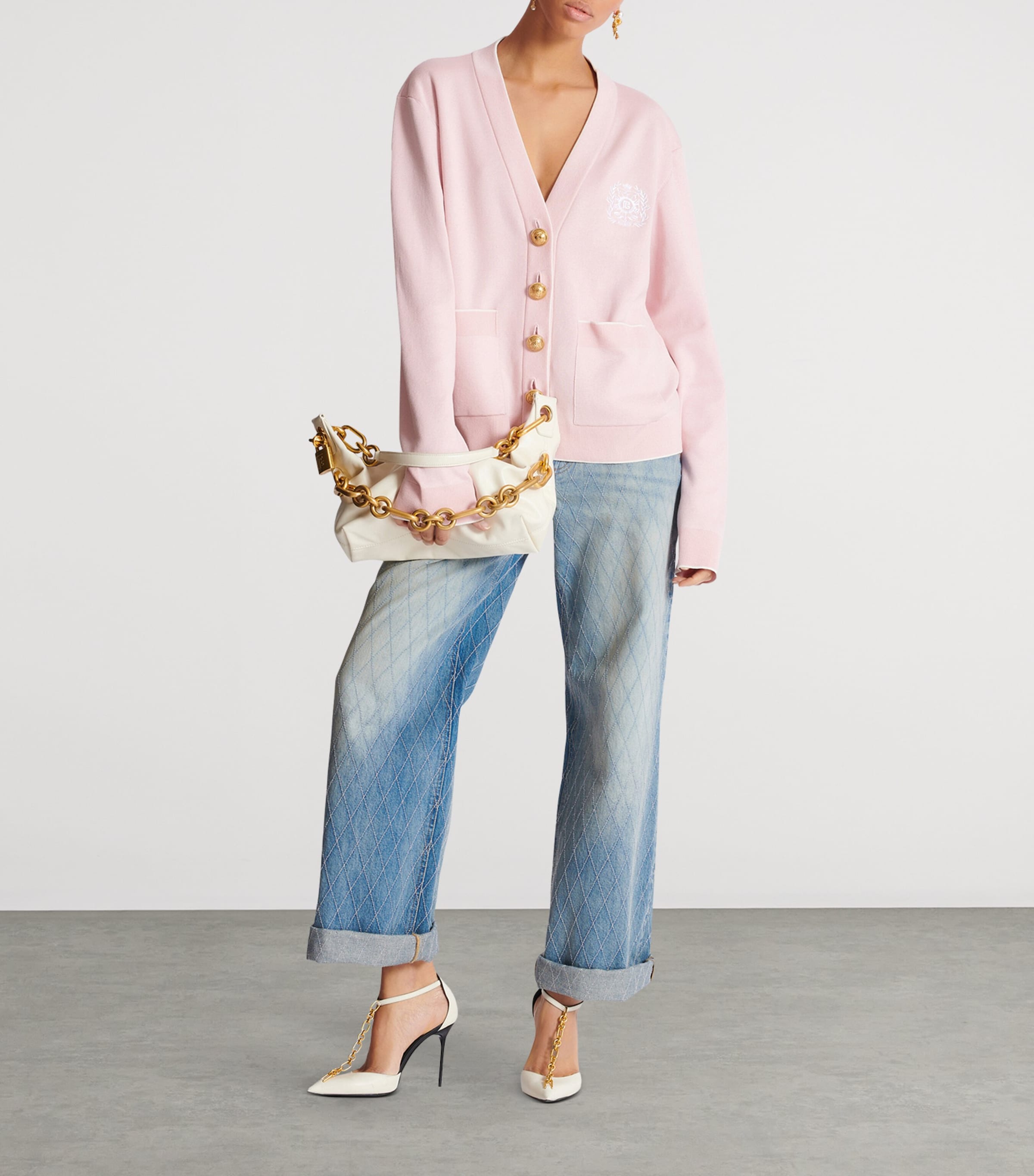 Medium Leather Sync Shoulder Bag 0DA CREME Image 5