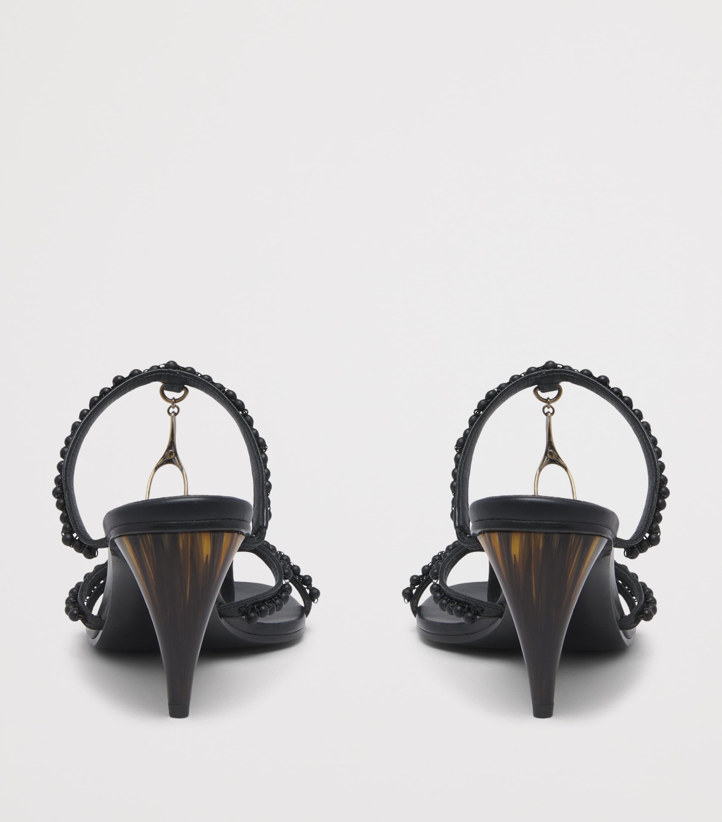 McQueen Beaded Rosa Heeled Sandals 70 Image 4