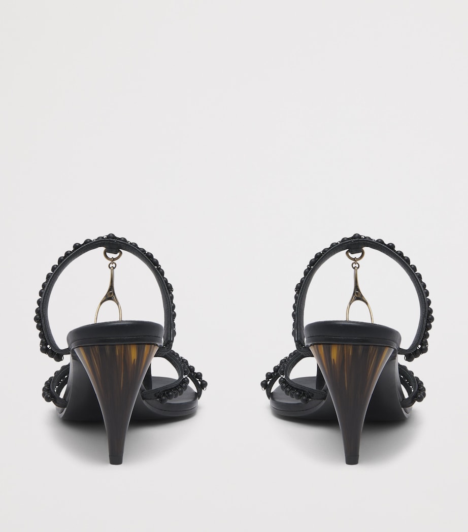 McQueen Beaded Rosa Heeled Sandals 70 Image 4