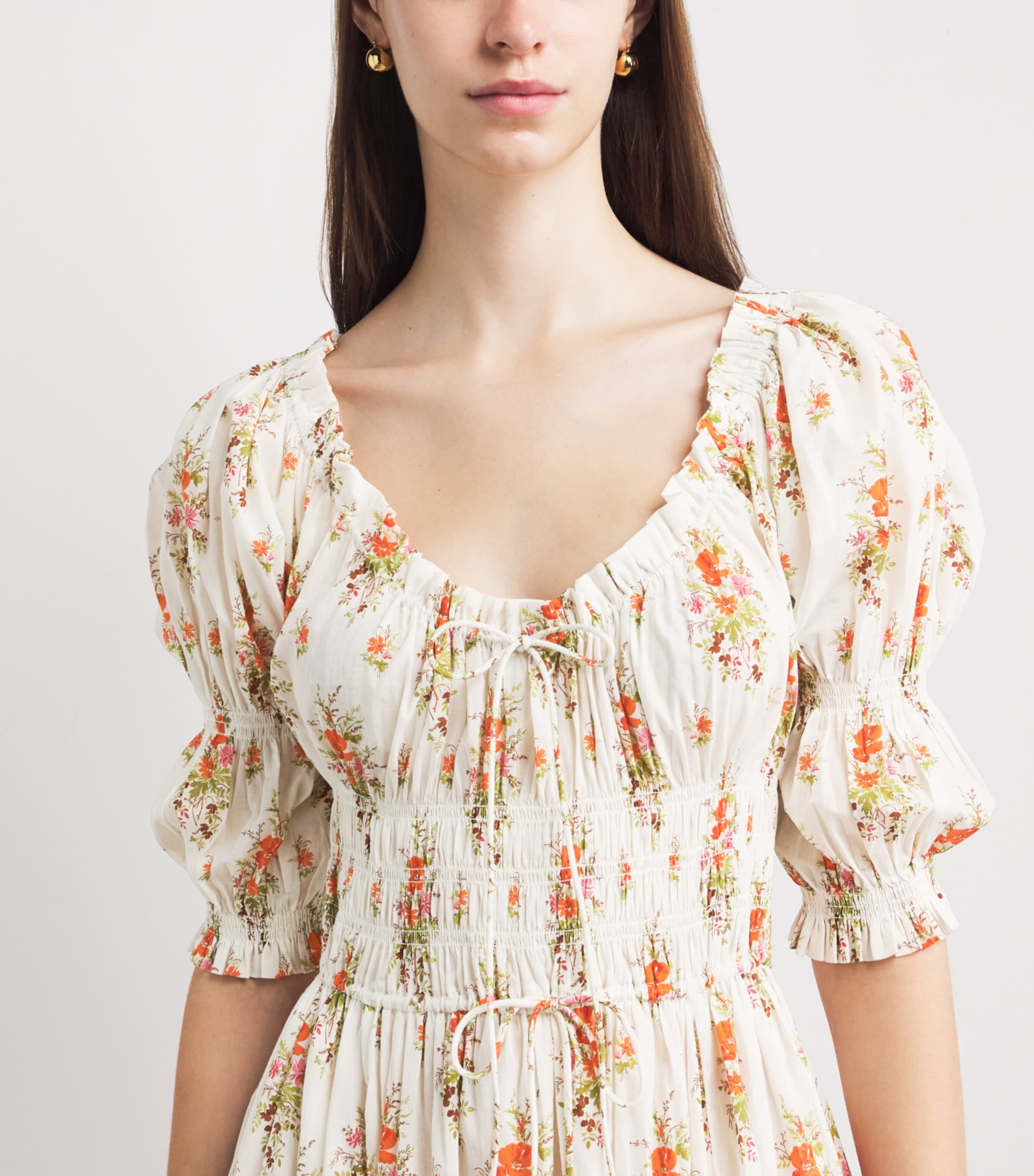 DÔEN Womens Organic Cotton Ischia Midi Dress Rose Pt Bqt Chamonix Image 3