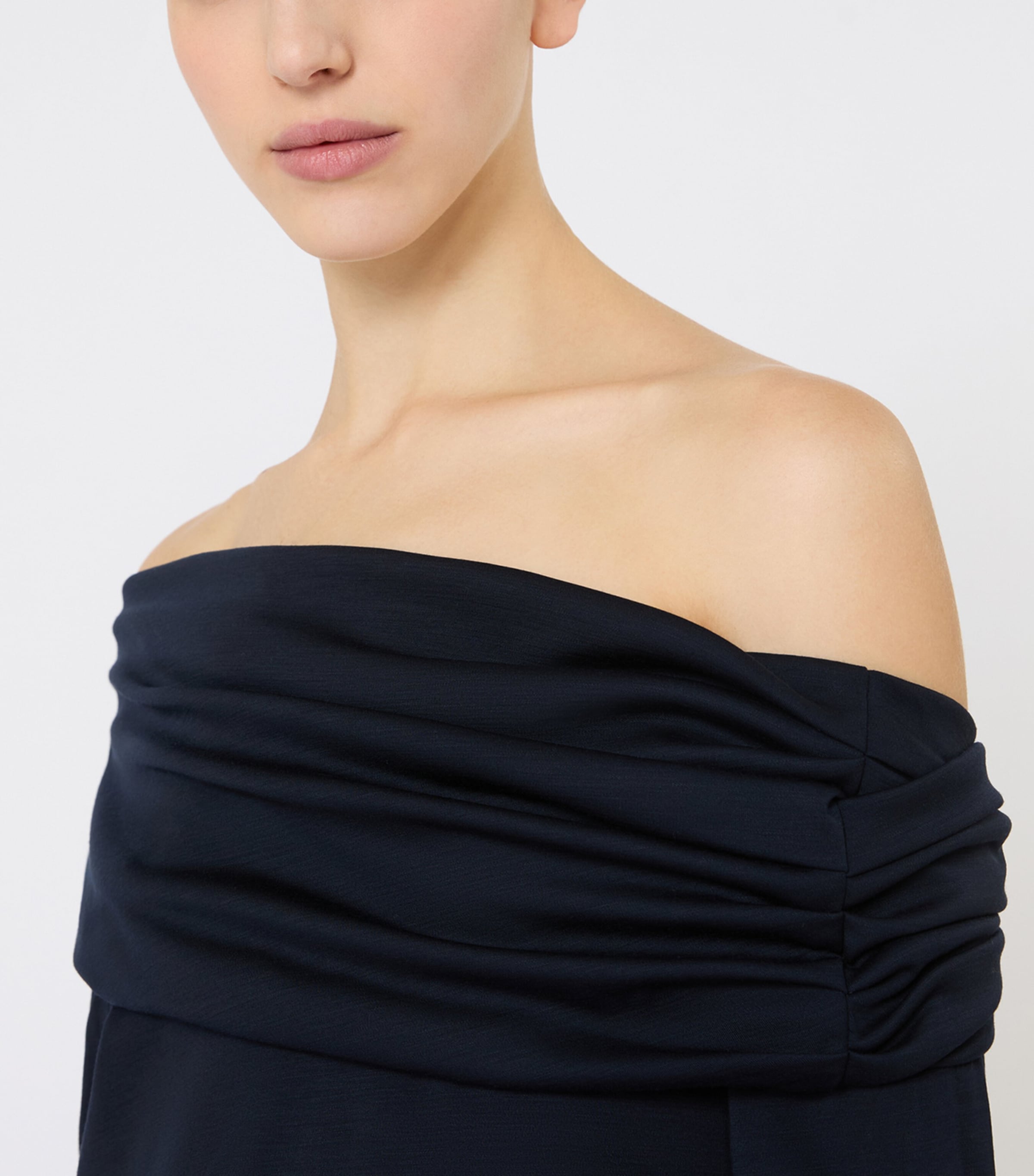 Virgin Wool Draped Blouse ULTRAMARINE Image 5