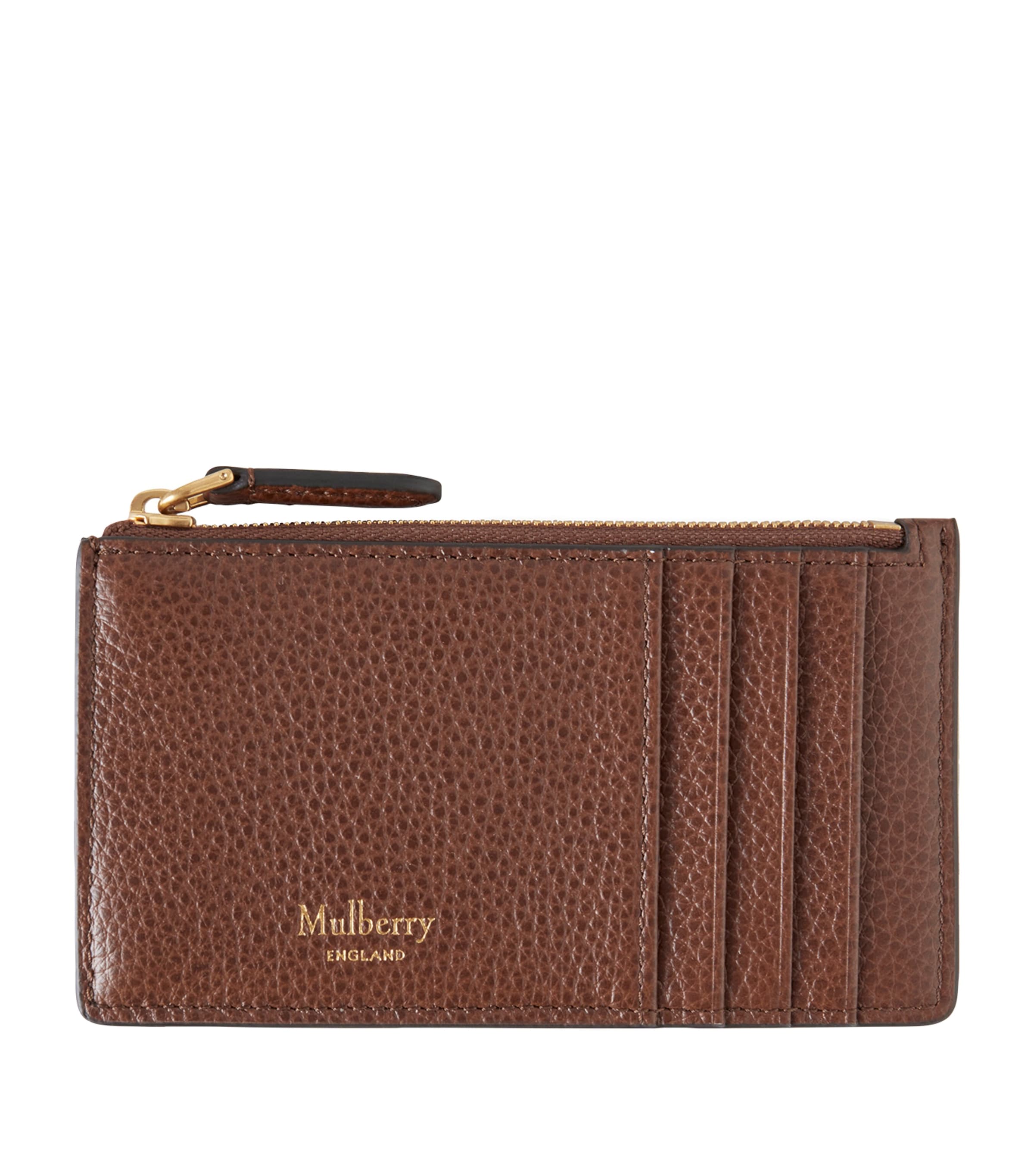 Mulberry Leather Continental Card Holder In Brown