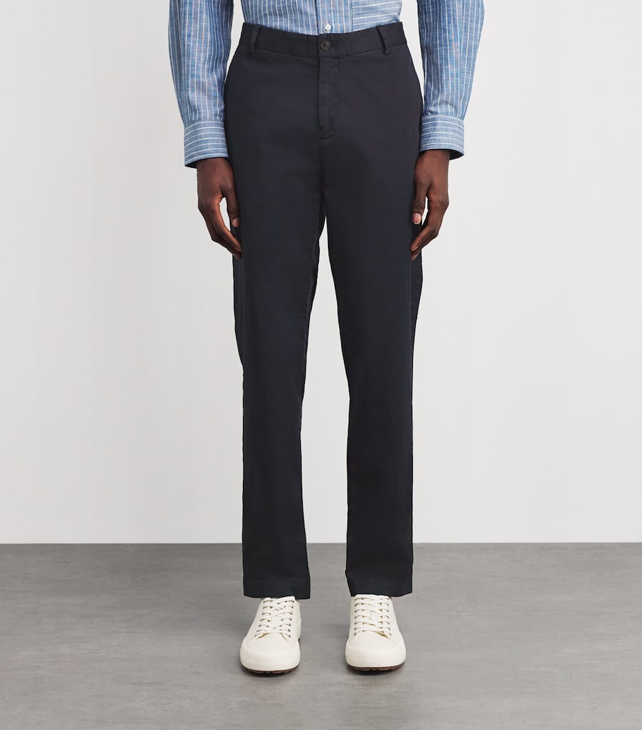 Stretch-Cotton Slim Chinos NAVY Image 3