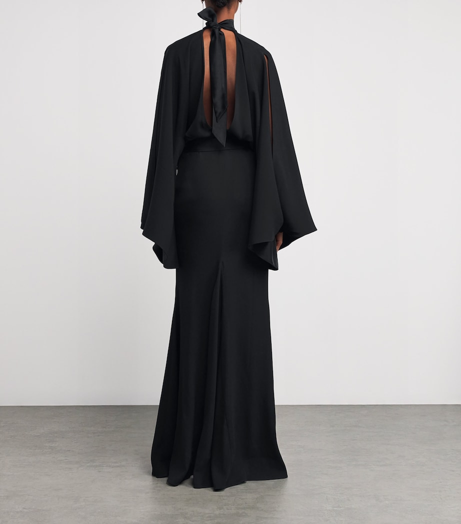 Belted Florida Kaftan Gown BLACK Image 3