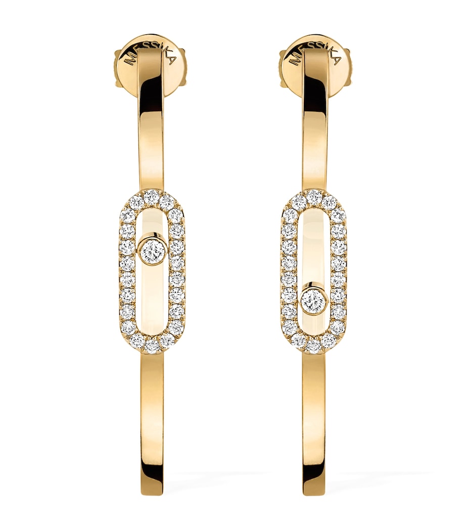 Yellow Gold and Diamond Move Uno Earrings YELLOW GOLD Image 1